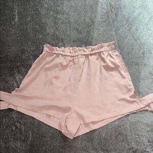 SHEIN Pink High Waist Shorts with Elastic Waistband